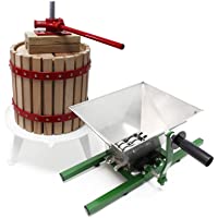 Prensa para frutas mosto bayas 18 litros + triturador molino 7 litros